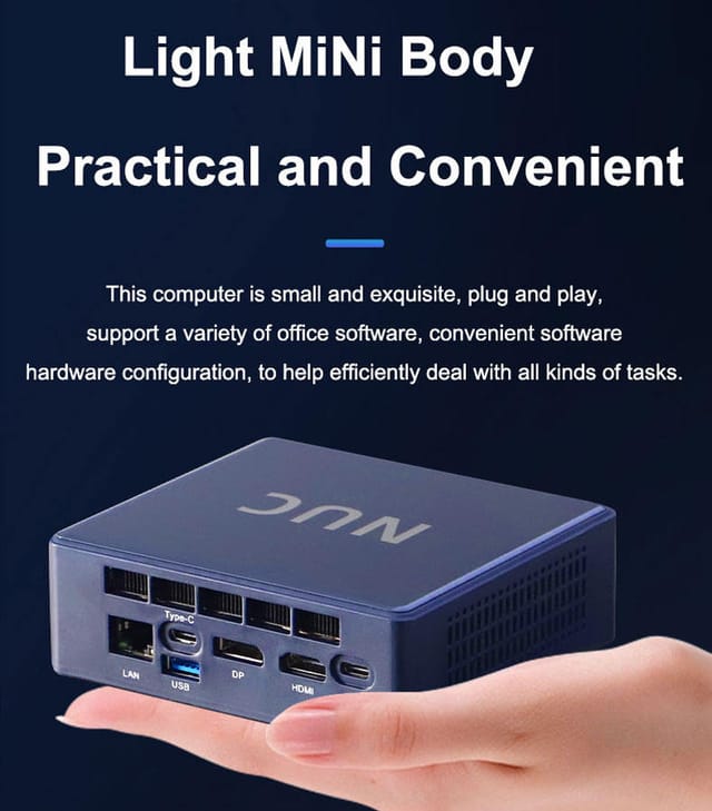 Mini PC Intel Ultra 7 155H 16GB 512GB SSD 4K Triple Display thumbnail 5
